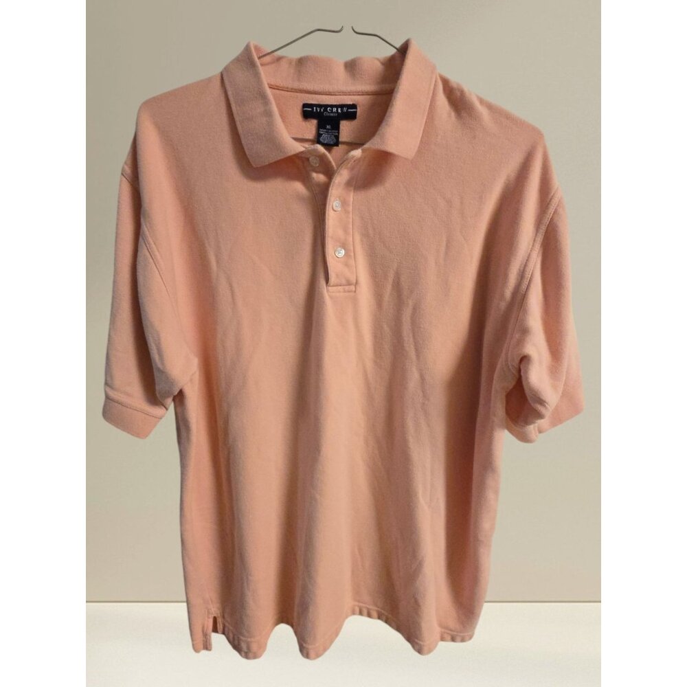 Ivy Crew Classics XL Peach Polo Shirt Short Sleeve 100% Cotton Made In Pakistan